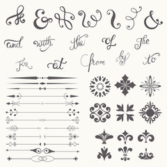 calligraphy design elements collection
