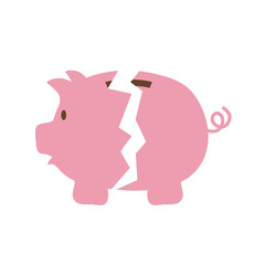 Money and financial item concept represented by Piggy icon. isolated and flat illustration 