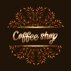 Coffee shop logo with mandala