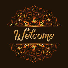 Welcome with mandala design