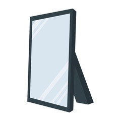 Mirror concept represented by frame icon. isolated and flat illustration 