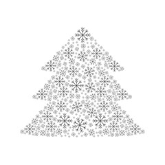 Merry Christmas concept represented by pine tree icon. isolated and flat illustration 