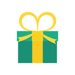 Present concept represented by gift with ribbon icon. isolated and flat illustration 