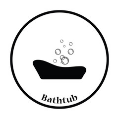 Baby bathtub icon