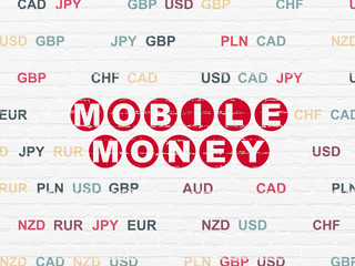 Money concept: Mobile Money on wall background