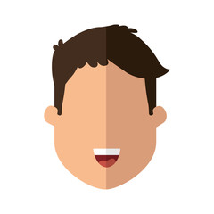 Person concept represented by cartoon man icon. Isolated and Flat illustration