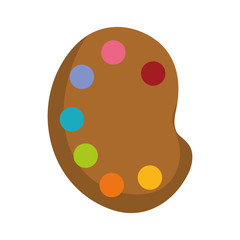 Paint concept represented by palette icon. isolated and flat illustration 