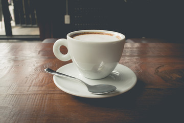 Hot cappuccino coffee