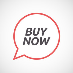 Isolated comic balloon icon with    the text BUY NOW