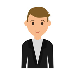 Person concept represented by man cartoon icon. Isolated and Flat illustration
