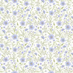 vector seamless cute little flower pattern.