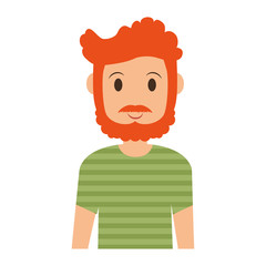 Person concept represented by man cartoon icon. Isolated and Flat illustration