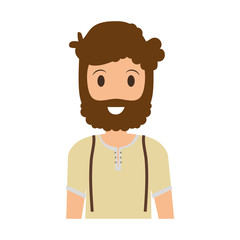Person concept represented by man cartoon icon. Isolated and Flat illustration
