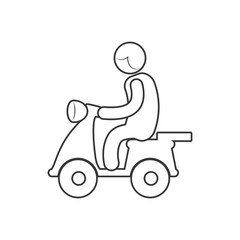 Transportation concept represented by motorcycle icon. Isolated and Flat illustration