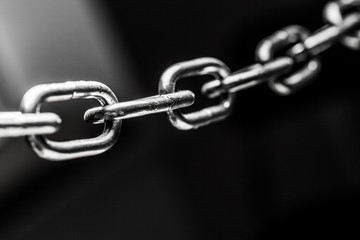 Strong chain black background