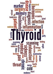 Obraz premium Thyroid, word cloud concept 2