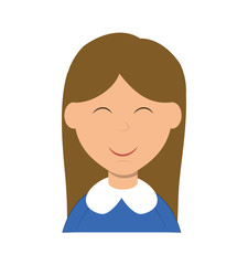 Person concept represented by cartoon woman icon. isolated and flat illustration 