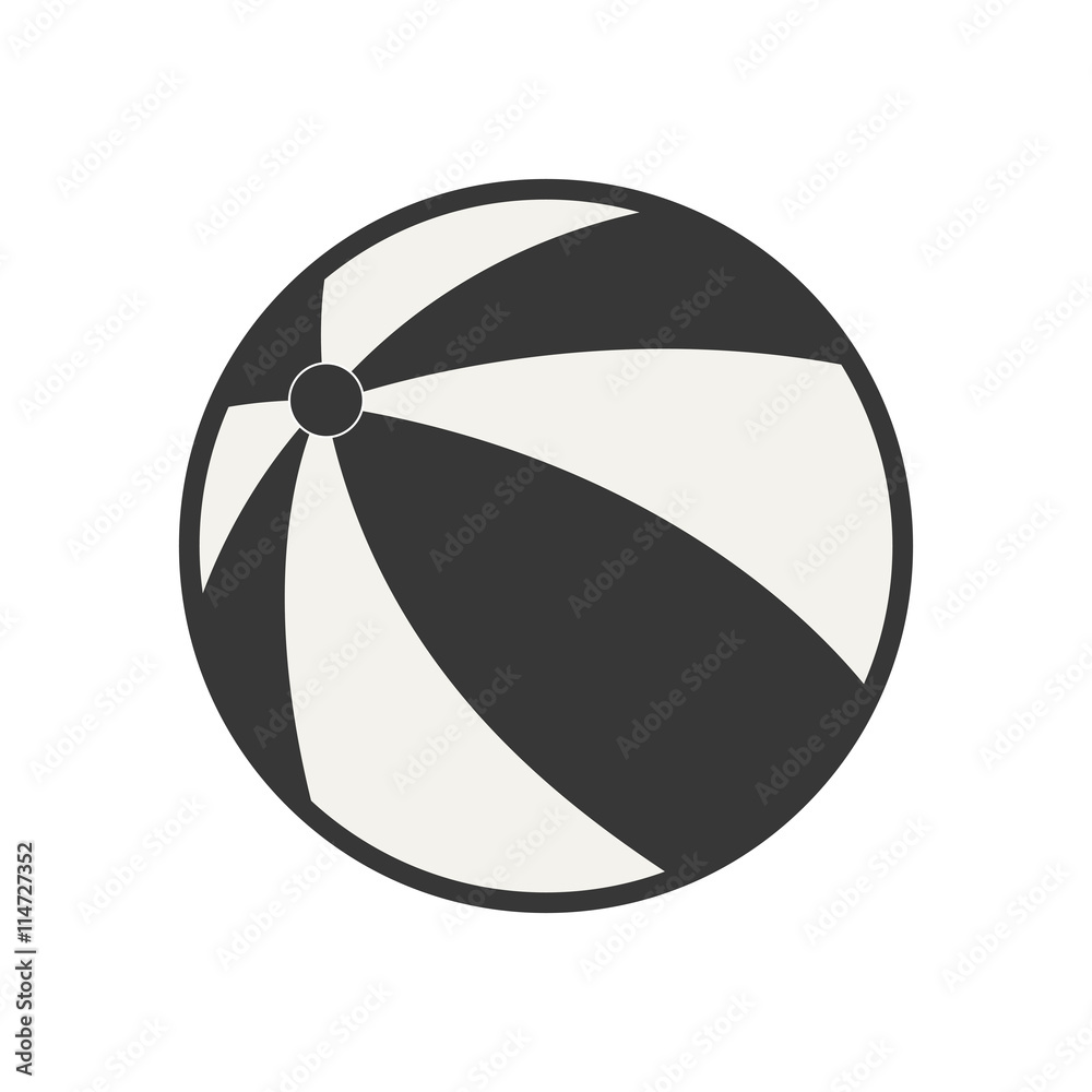 Poster ball toy fun isolated vector illustration white