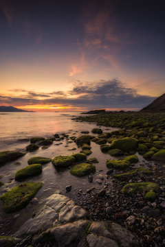 El Lastron beach at sunset
