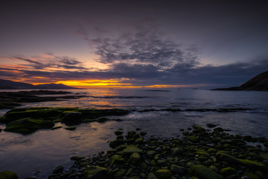 El Lastron beach at sunset