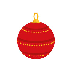 Merry Christmas concept represented by sphere icon. isolated and flat illustration 