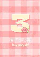 Happy Birthday for girl. 1 Year