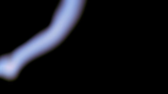 Close-up of slow-motion electric arc rising from Jacob's Ladder