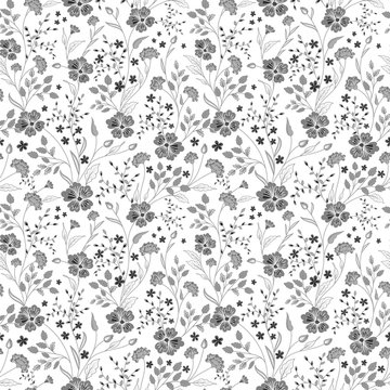 sunny pastel floral print. Seamless background