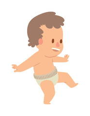 Adorable baby kid sunny cute childhood. Newborn child relaxing baby kid. Nursery for young children. Bedding baby kid and family morning. New born kid during tummy time