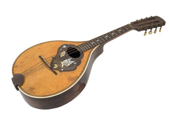 schöne alte antike mandoline, laute, gitagge