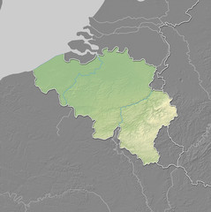 Relief map of Belgium - 3D-Rendering