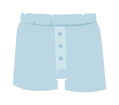 Cartoon Illustration of Blue Boxer Pants, Underwear Shorts. Men`s Cloths.  Fashon Image of Underclothes Icon. Stock Vector - Illustration of blue,  elegance: 207625389