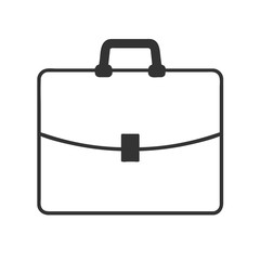 Briefcase icon. Flat briefcase logo isolated on white background. Briefcase vector illustration.