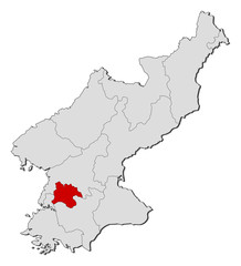 Map - North Korea, Pyongyang