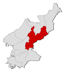 Map - North Korea, South Hamgyong