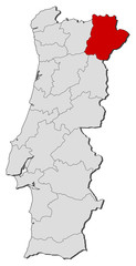 Map - Portugal, Braganca