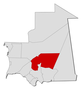 Map - Mauritania, Tagant