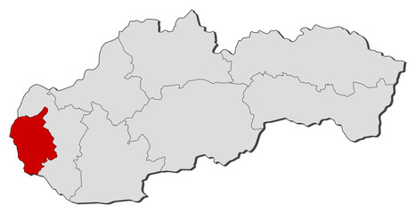 Map - Slovakia, Bratislava