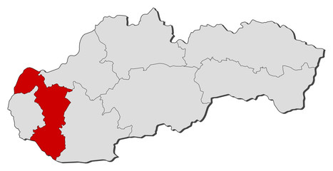 Map - Slovakia, Trnava