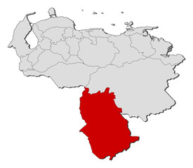 Map - Venezuela, Amazonas