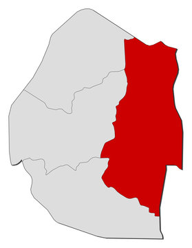 Map - Swaziland, Lubombo