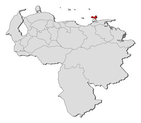 Map - Venezuela, Nueva Esparta