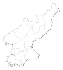Obraz premium Map - North Korea