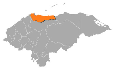 Map - Honduras, Atlántida