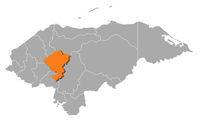 Map - Honduras, Comayagua
