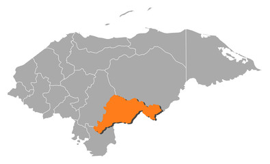 Map - Honduras, El Paraíso