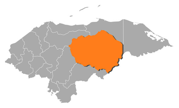 Map - Honduras, Olancho