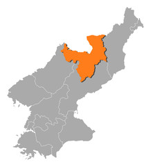 Map - North Korea, Ryanggang