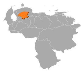 Map - Venezuela, Lara