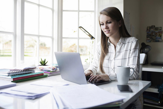  Woman Working In Home Office